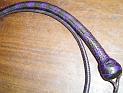 4ft Purple and Black 20 plait Custom Signal Whip D